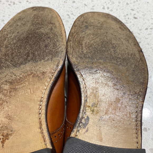 Allen Edmonds Lexington no wing tip oxfords Size 10A cap toe Walnut color Classy - Picture 9 of 10